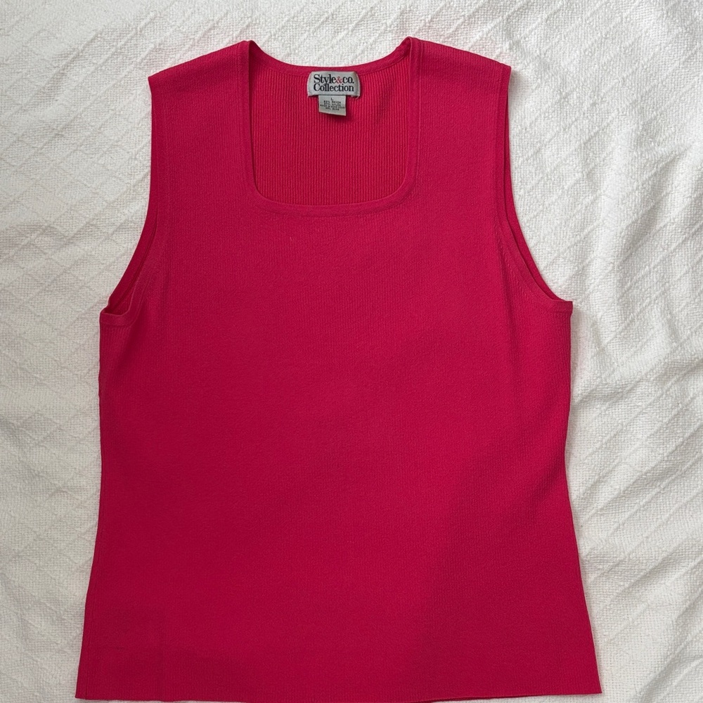 Vibrant Pink Sleeveless Tank Top by Style&co. Collection